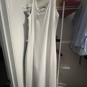Ava & Viv White Textured Maxi Dress